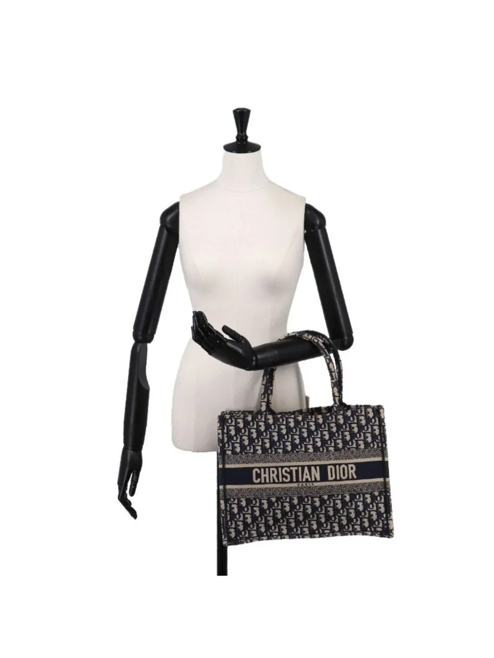 Dior Oblique Book Tote Canvas Navy